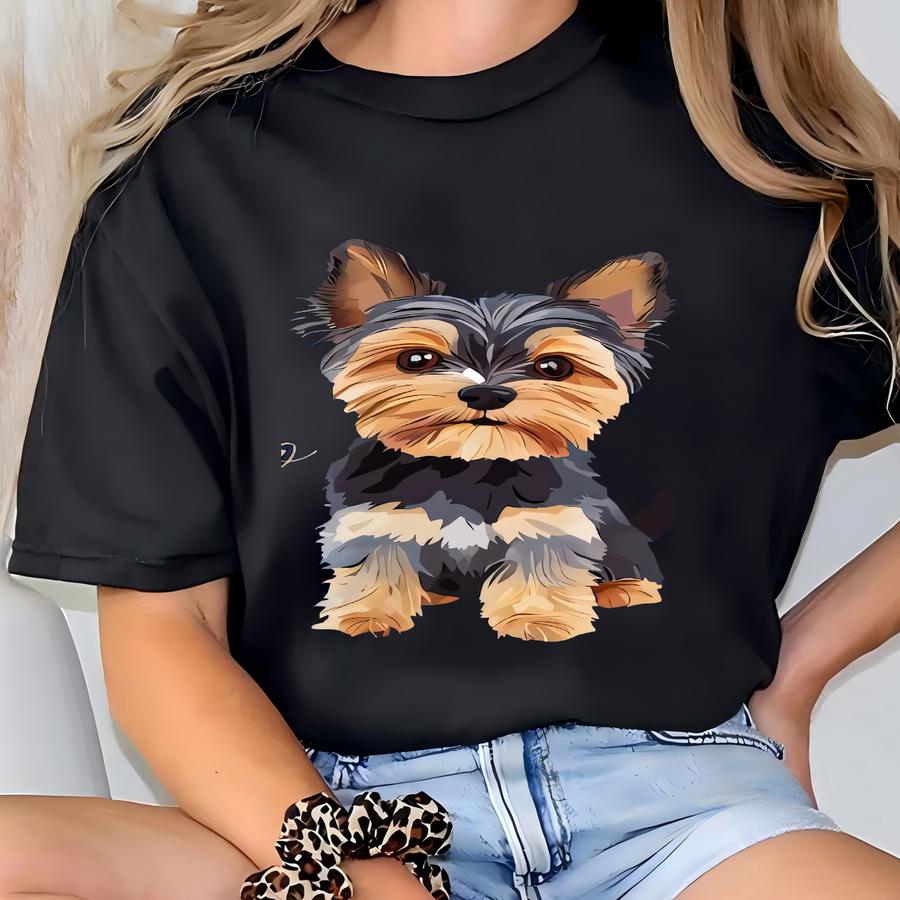 Personalized Yorkshire Terrier Shirt – Custom Yorkie Tee, Dog Mom Hoodie, Yorkie Sweatshirt, Pet Lover Gift, Custom Dog Apparel T-shirt