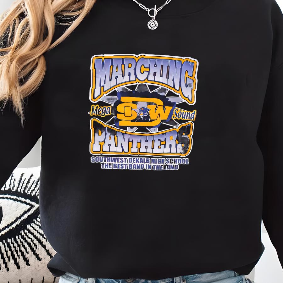 Vtg Marching Panthers Tee X-large Vintage Band Orchestra T-shirt Navy Blue Size Xl Sweatshirt