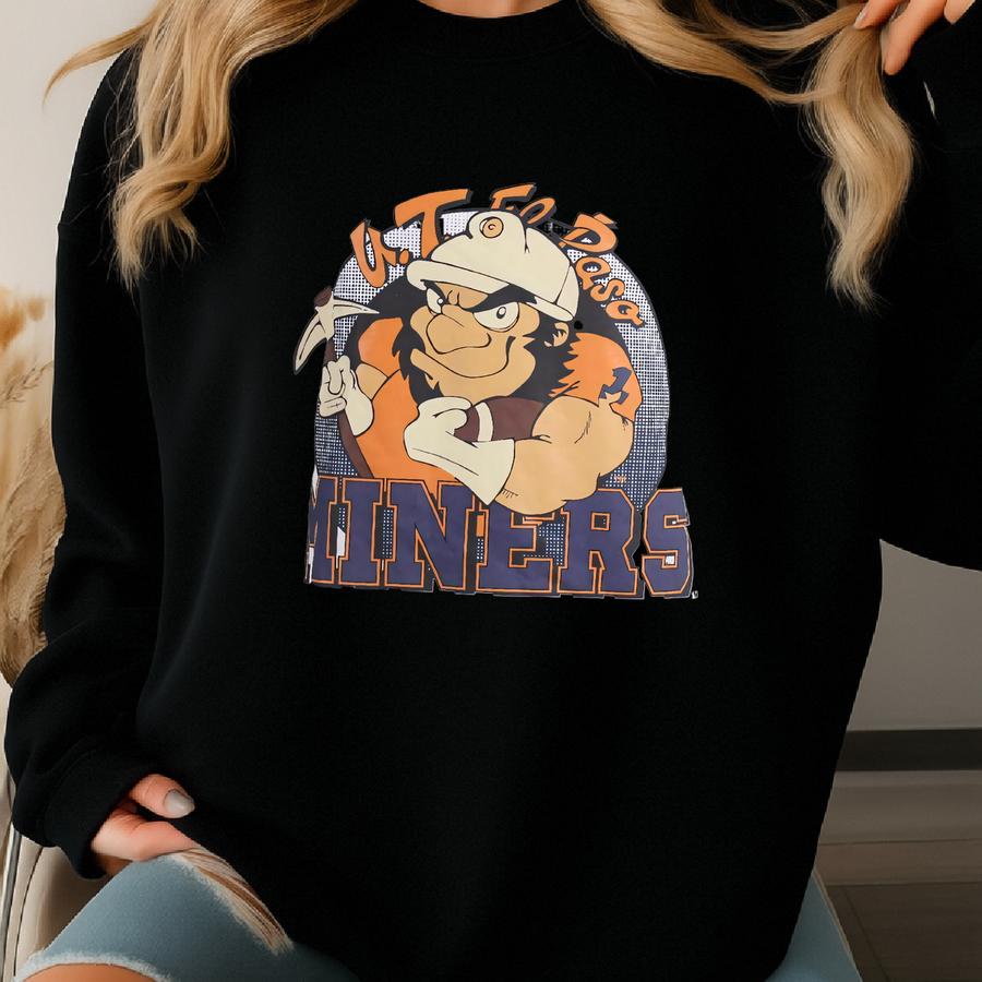 Vintage 00s Utep Miners Sweatshirt Utep Miners T-shirt University Of Texas Utep Miners Football Sweater Hoodie Jacket Gift Men Women Tee Hat Sweatshirt