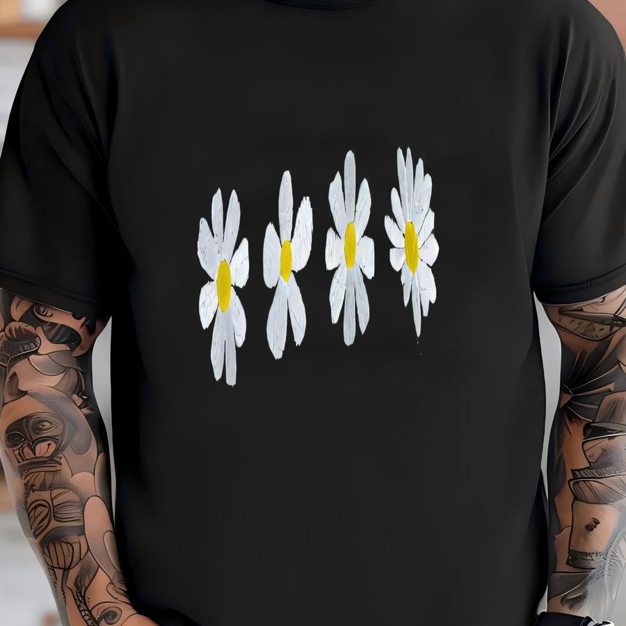 Floral Daisy Sweatshirt,daisy Crewneck Y, Cute Daisies Y Sweater, Flower Mom Sweater T-shirt