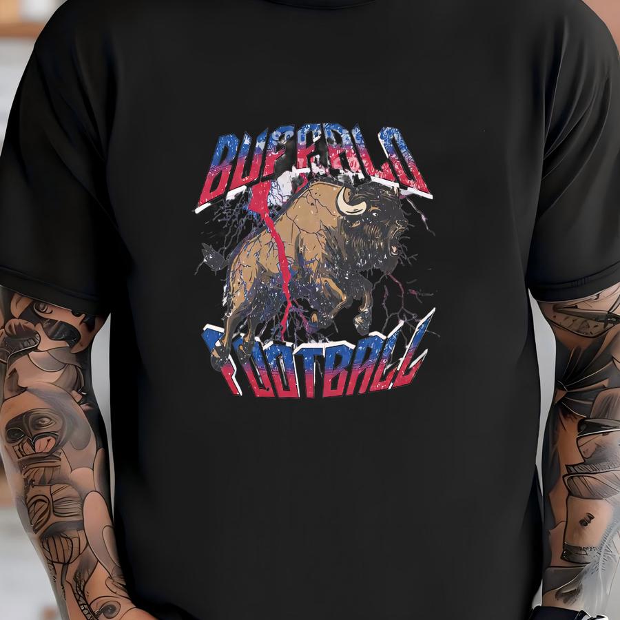 Buffalo Football Crewneck Sweatshirt, Vintage Fan Apparel For Game Day - Unisex Buffalo Sweatshirt, Football Fan Gear, Sports Gifts T-shirt