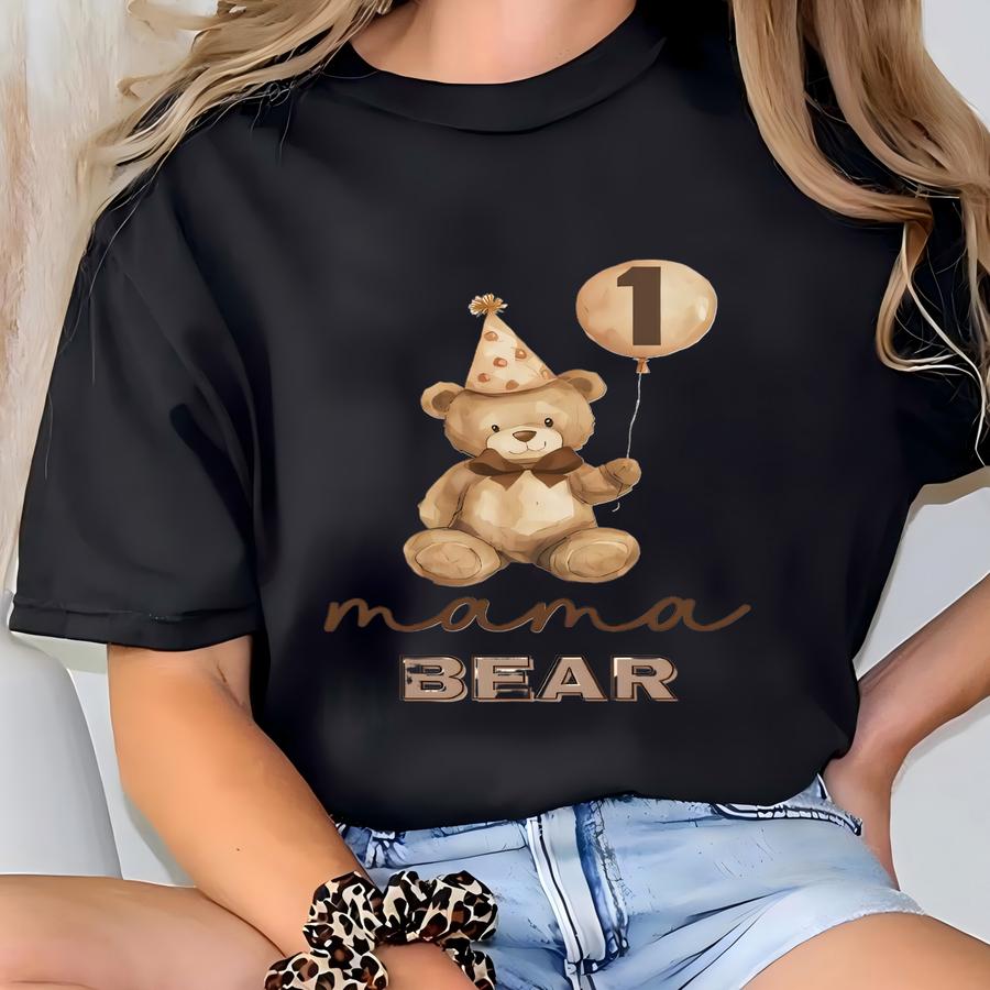 Beary First Birthday Shirt With Name, Matching Family Bear Birthday Outfit, 1st Birthday Shirt For Boy Or Girl, Personalized Tee, Cake Smash T-shirt
