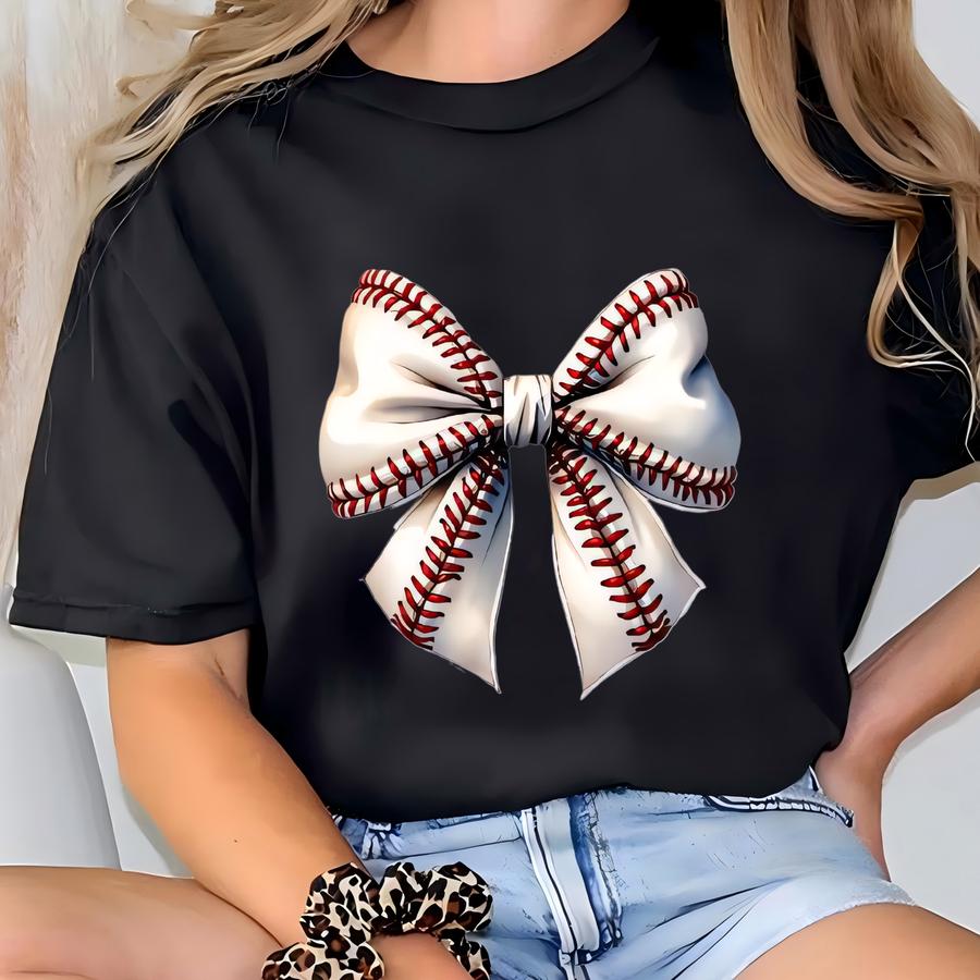 Coquette Baseball Sweatshirt, Baseball Mom Shirt, Game Day Shirt, Fall Baseball Season Tee, Baseball Bow Shirt, Spring Baseball Shirt, Bow T-shirt