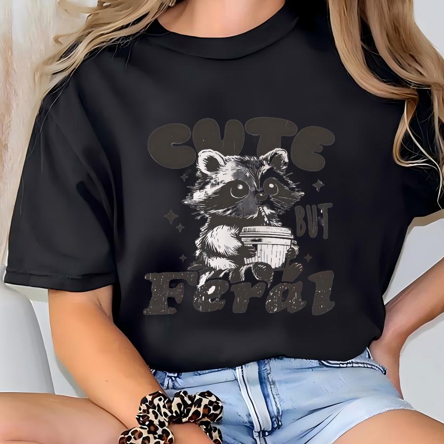 Cute But Shirt, Funny Racoon Shirt, Girl Shirt, Adult Humor Shirt, Gift For Friend, Retro Racoon Shirt, Women's Funny Tshirt T-shirt