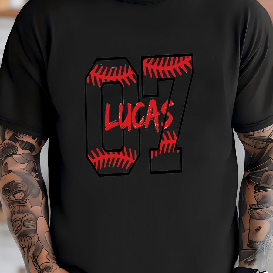 Custom Baseball Number Sweatshirt: Personalized Baseball Fan Gift T-shirt