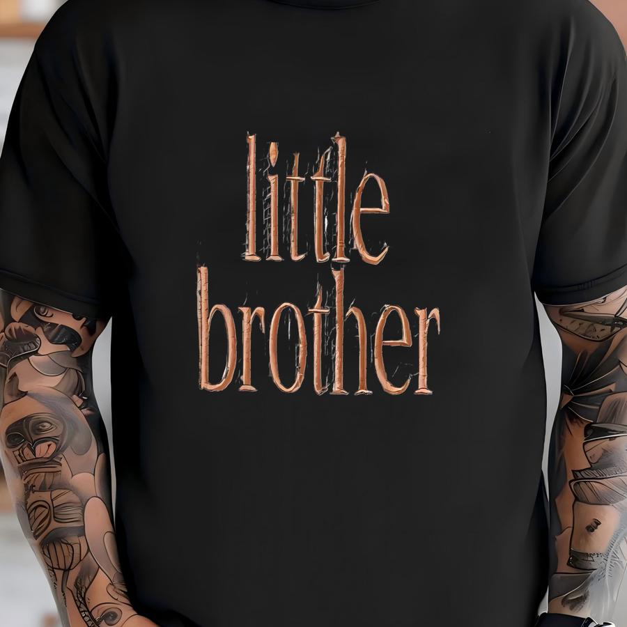 Custom Baby Little Brother Sweater - Newborn Brother Oversized Knit Pullover - Neurtal Baby Coming Home Outfit - Baby Shower T-shirt