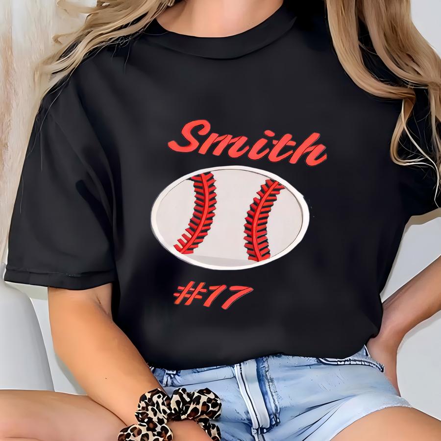 Baseball Mom Sweatshirt: Custom Name Number, Gameday Shirt T-shirt