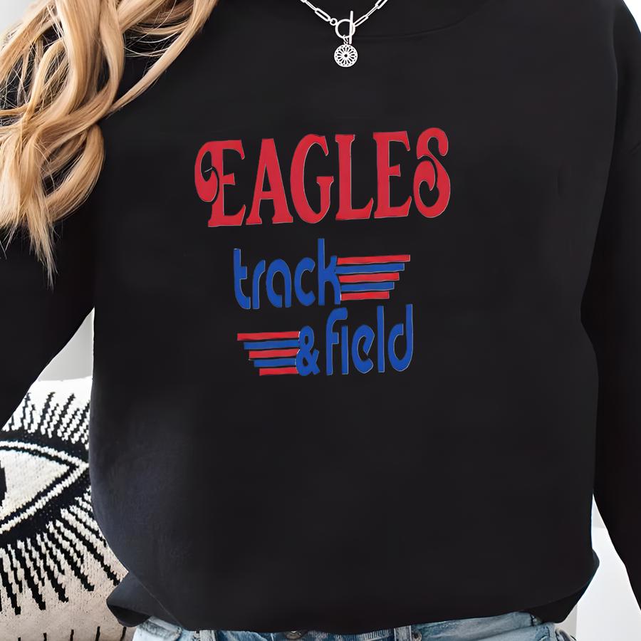Custom Track And Field Team Sweatshirt With Name On Back, Two-sided Personalized Track Mom Or Dad Sweater, Track Meet Spirit Wear Shirt Sweatshirt