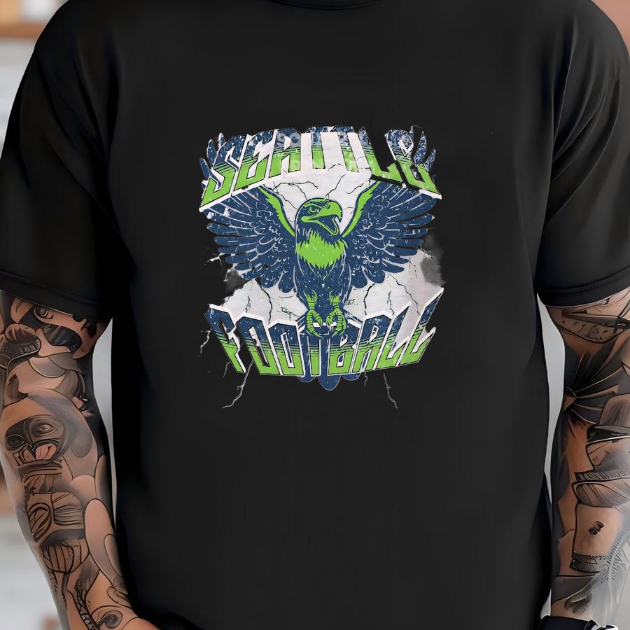 Seattle Football Crewneck Sweatshirt, Vintage Sports Fan Apparel, Game Day Gift, Unisex Seattle Sweatshirt, Seattle Football Fan T-shirt