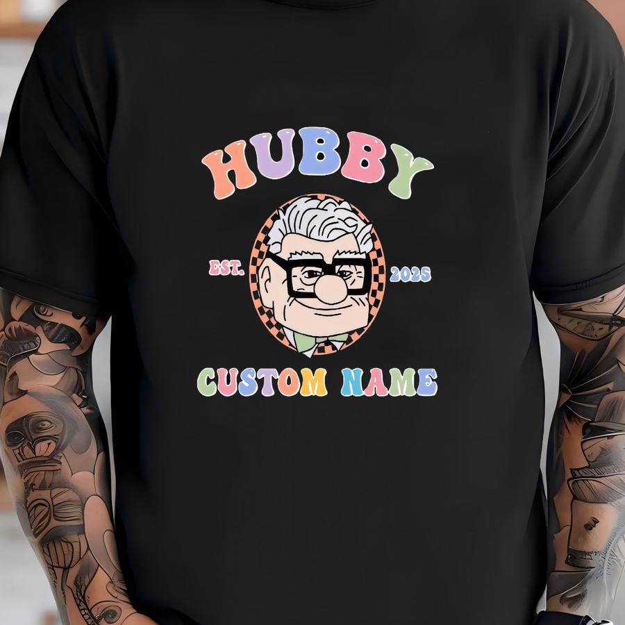 Up Carl And Ellie Hoodie, Valentine's Day Tee, Wife Hubby Shirt, Land Couple Trip, Up Movie Honeymoon Shirt T-shirt