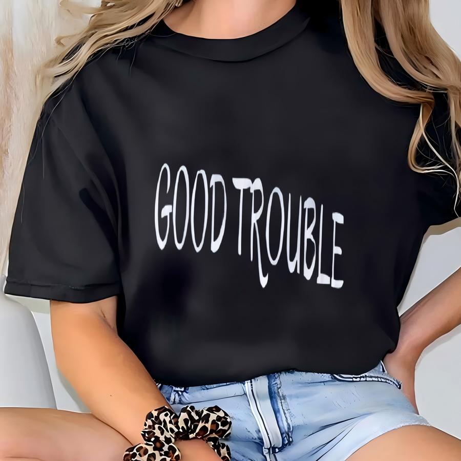 Good Trouble T Shirt, Subtle Protest Tee, John Lewis Quote, Necessary Trouble, Resist, Resistance, Women’s Relaxed V-neck Hoodie T-shirt