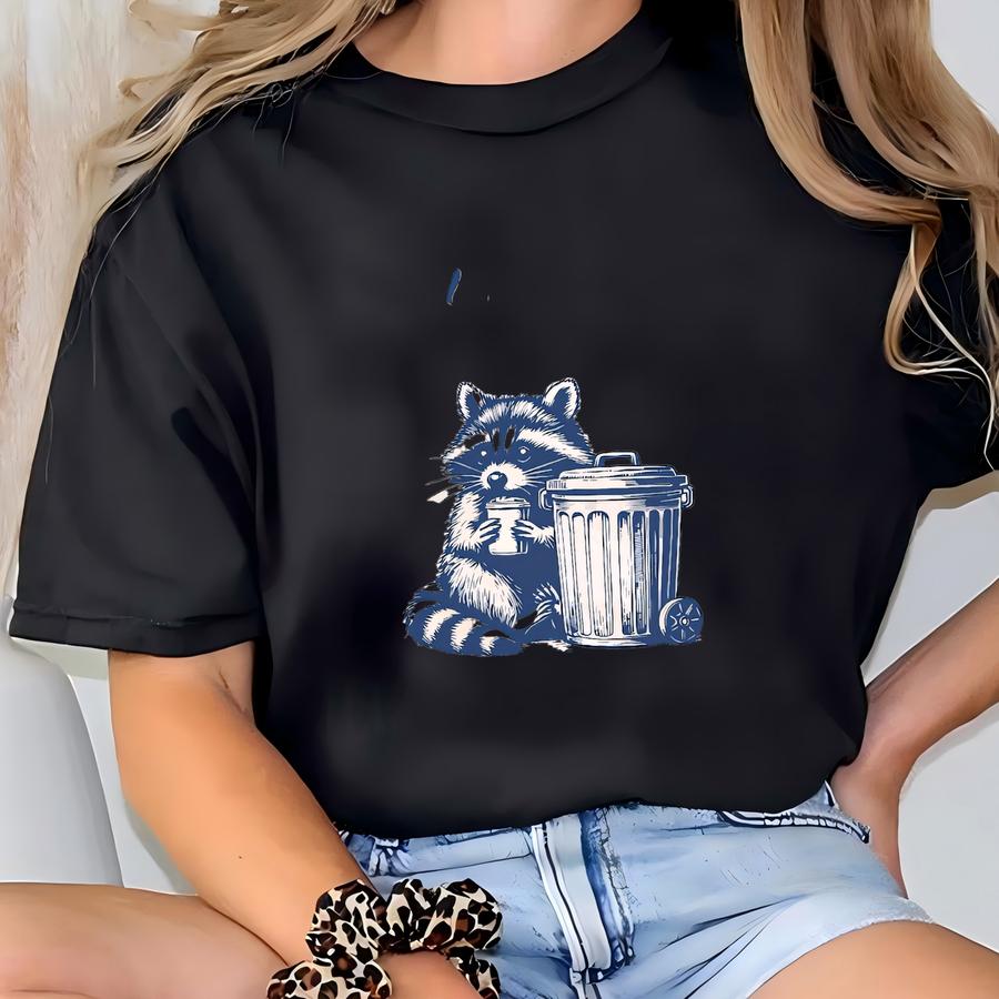 Let's Be More Trash Can And Less Trash Can't Tshirt, Retro Comfort Shirt, Funny Raccoon Sweatshirt, Sarcastic Raccoon Gift, Meme Raccoon Tee T-shirt