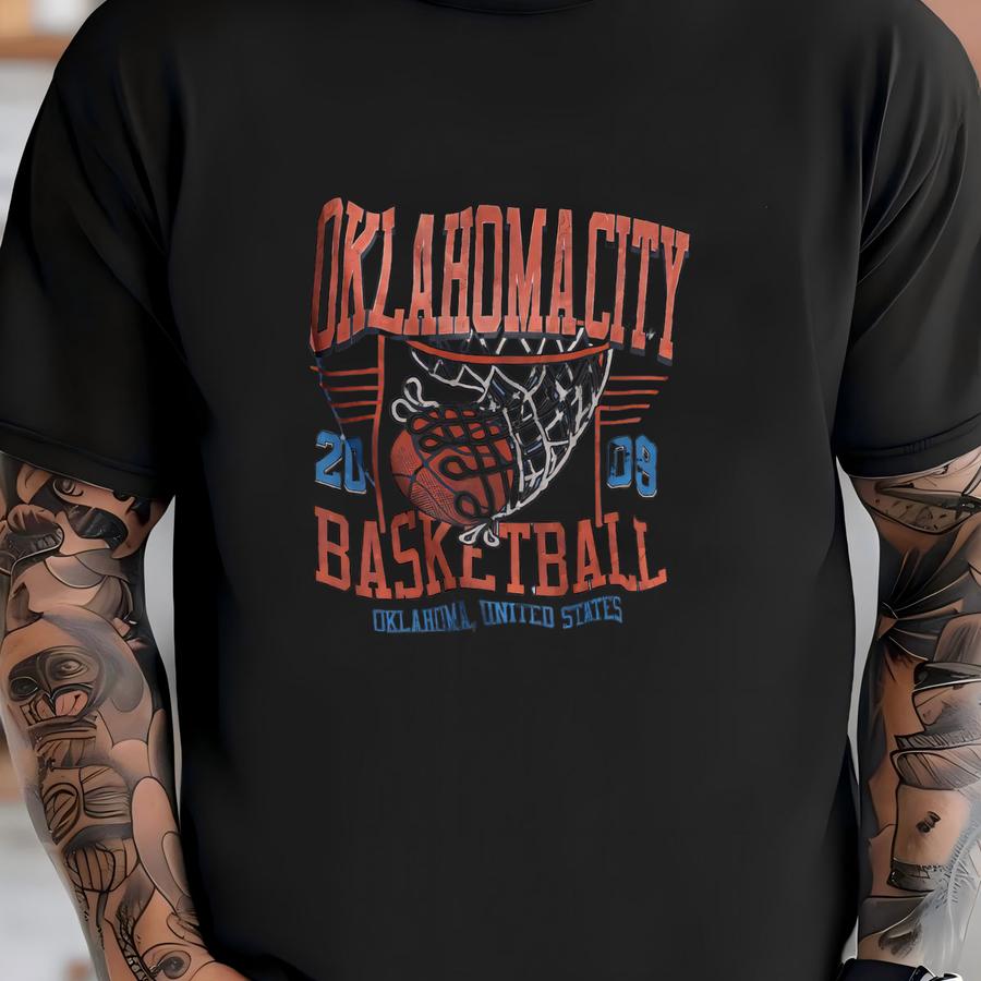Vintage Oklahoma City Basketball Retro Unisex Shirt T-shirt