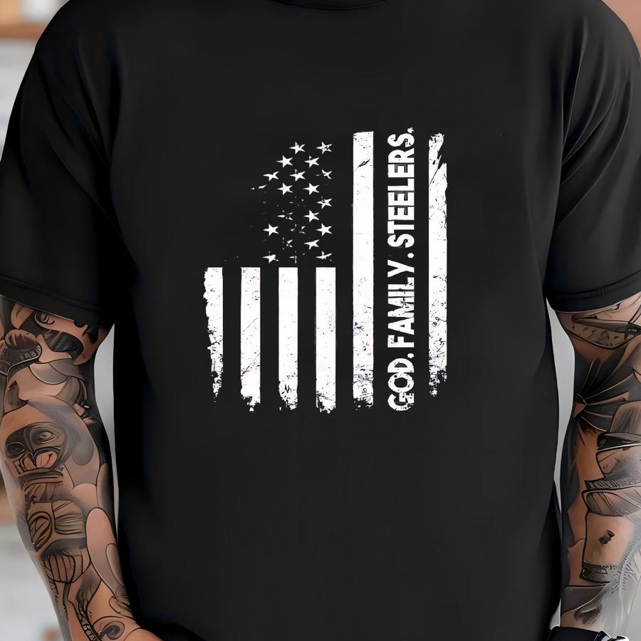 God Family Steelers Shirt, Jesus Sweatshirt, Faith Hoodie, God Crewneck, Christian Gift, Bible Verse Tee, Religious Shirt, Christian Apparel T-shirt