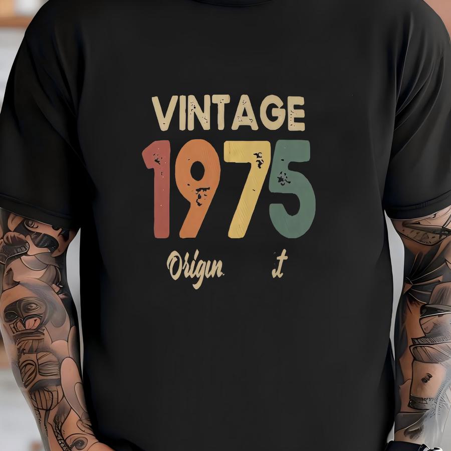Vintage 1975 Distressed Cap | 50th Birthday Hat | Retro Baseball Hat For Him Her | Unique Gift For 50 Year Olds T-shirt