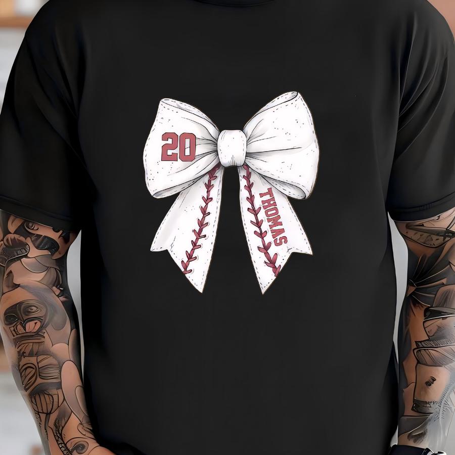 Custom Baseball Baby Romper, Baseball Sister Baby Bodysuit, Baseball Cheer Baby Outfit, Baseball Bow Baby Clothes, Baby Shower Gift T-shirt