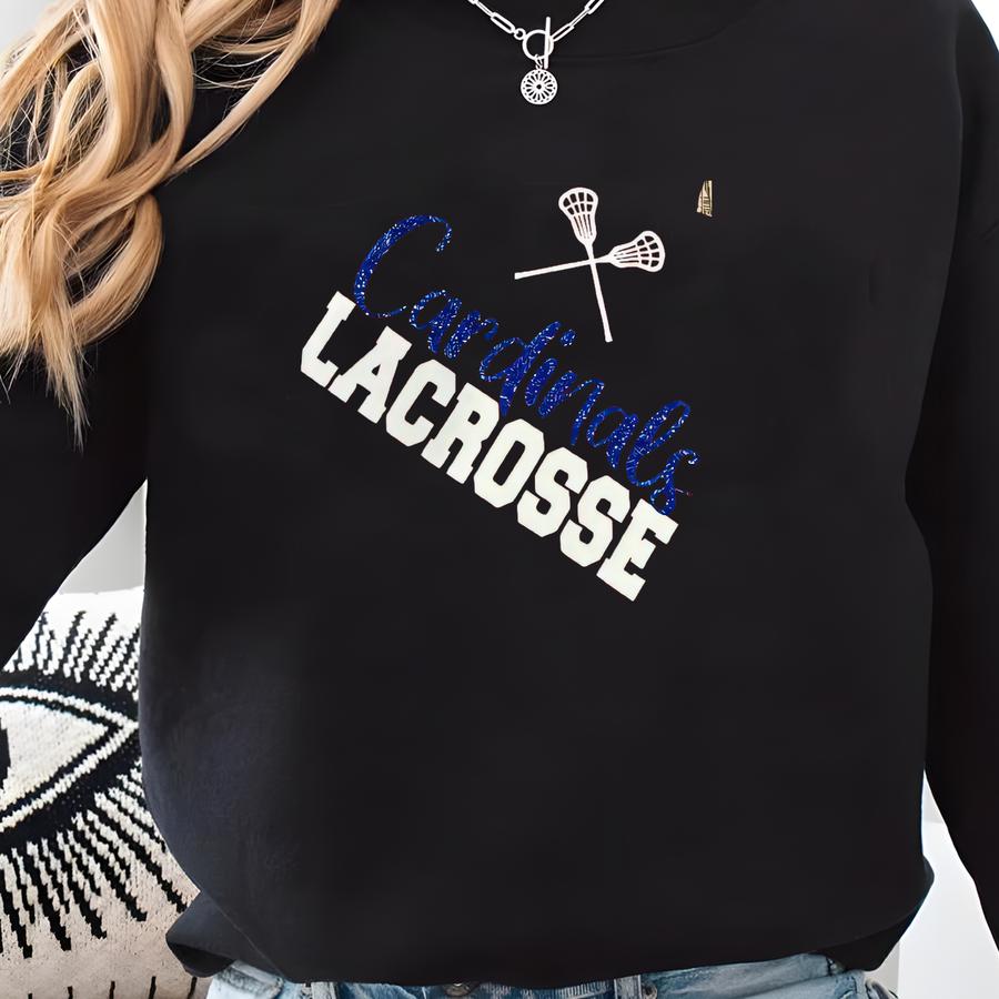 Lacrosse Mom Custom Personalized Glitter Team Design Fitted Women's Racerback Tank Tops By Next Level - 1.1533 Sweatshirt