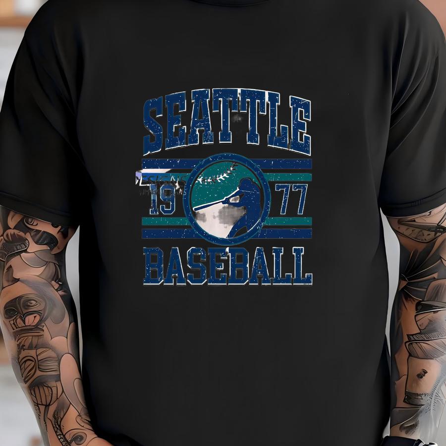 Vintage Seattle T- Shirt, Seattle Baseball Fan Shirt, Baseball Fan Tee, Seattle Baseball Merch T-shirt