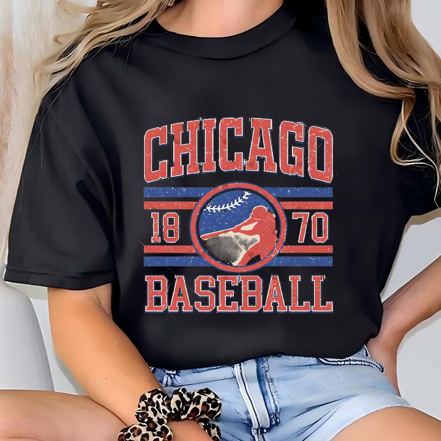 Chicago Baseball Png, Chicago Baseball Png, Game Day Digital Download, Baseball Png For Tshirt, Vintage Baseball Sublimation T-shirt