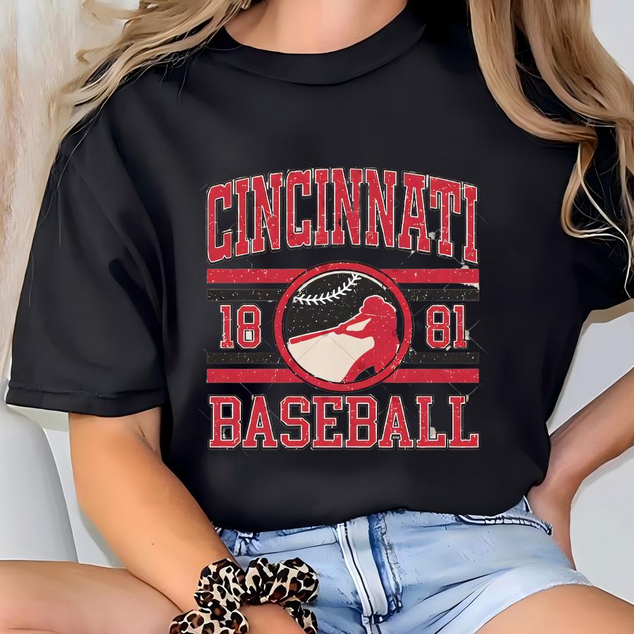 Cincinnati Baseball Png, Cincinnati Baseball Png, Game Day Digital Download, Baseball Png For Tshirt, Vintage Baseball Sublimation T-shirt