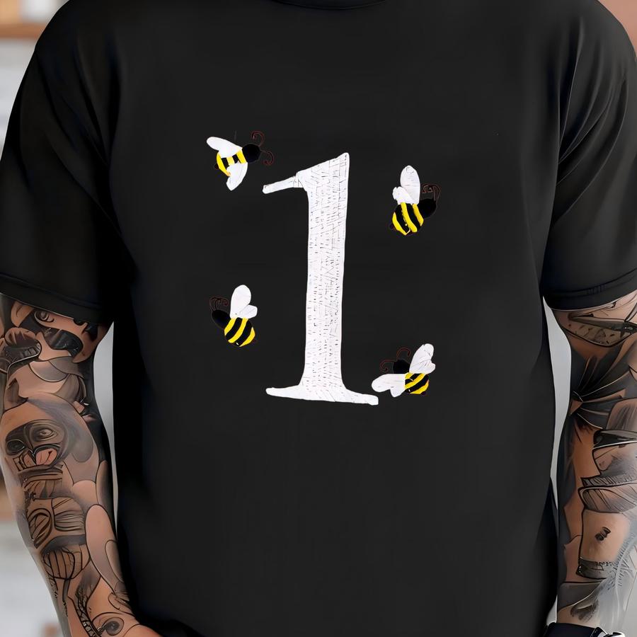 Bee Day Birthday Romper: Muslin Bumblebee Outfit T-shirt