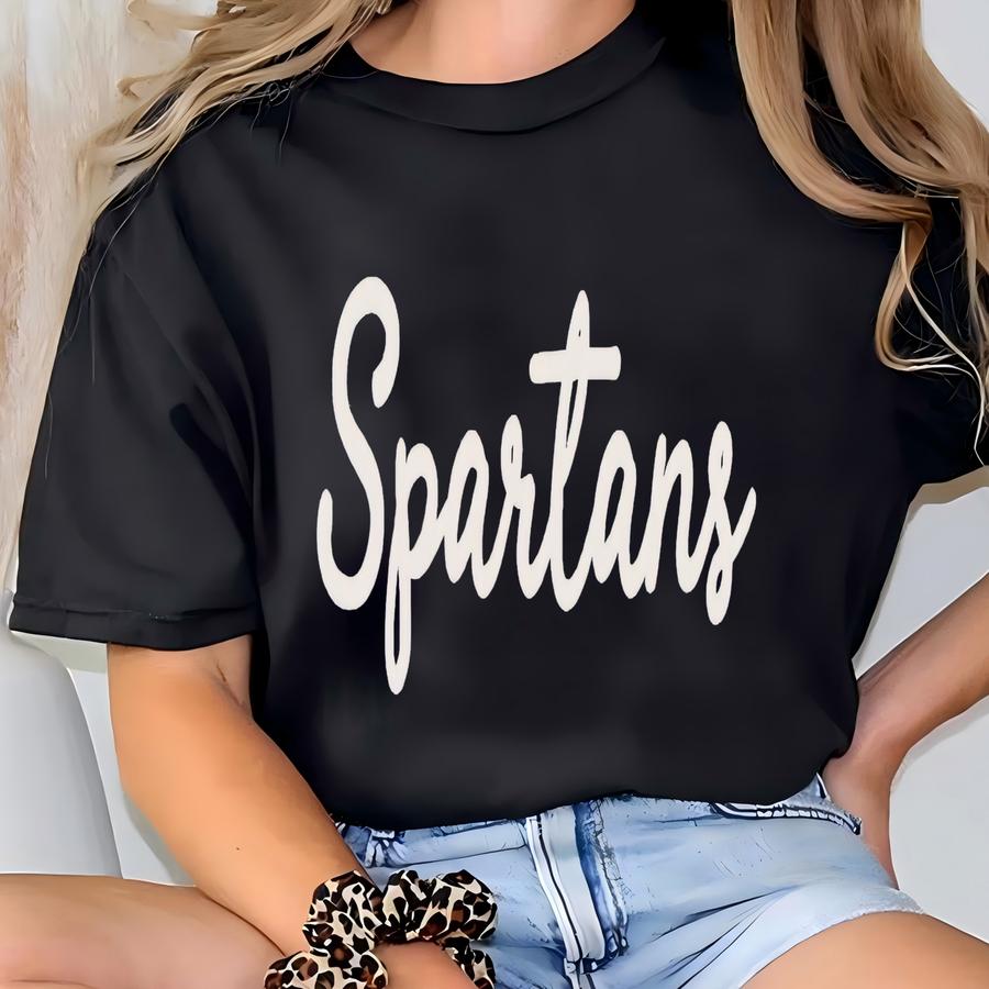 Spartans Sweatshirt Womens Spartans Game Day Minimalist Crewneck Spartans Clothing Spartans Spirit Wear T-shirt