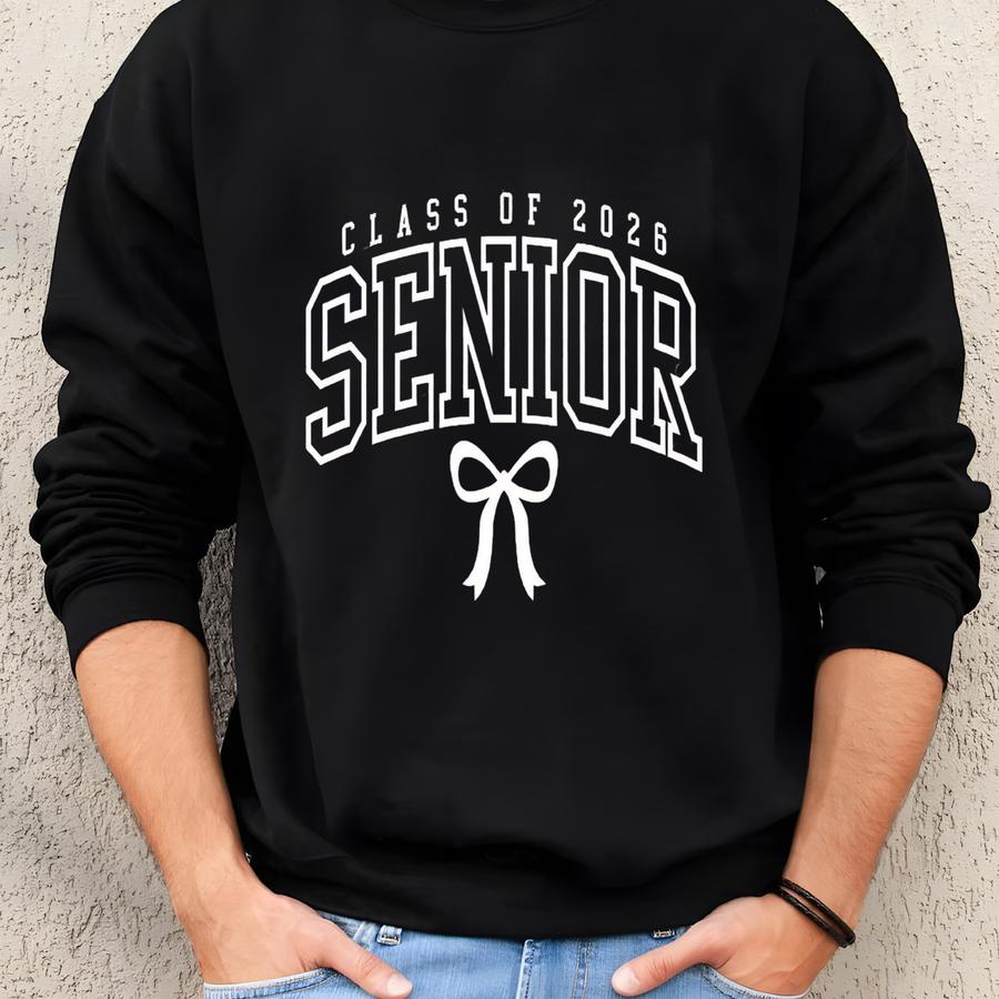 Class Of 2026 Senior Coquette Svg, Png, Dxf, Eps, Senior 2026 Coquette , Graduated 2026 Cut File, Senior 2026 Sublimation Sweatshirt