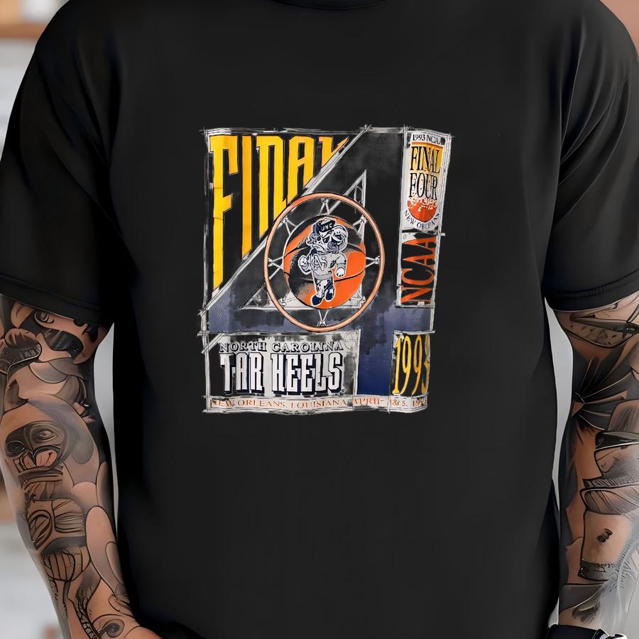 1993 University Of North Carolina Unc Tar Heels Hoodie Sz Xl (a2096) T-shirt