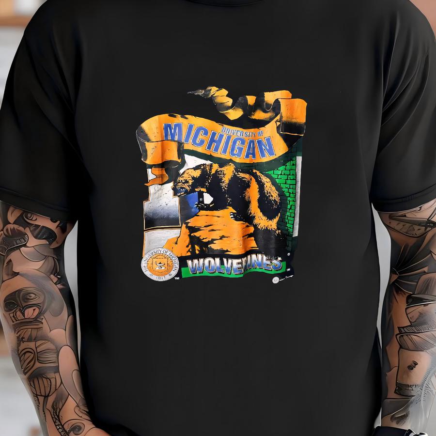 1992 Michigan Wolverines Hoodie Xl T-shirt