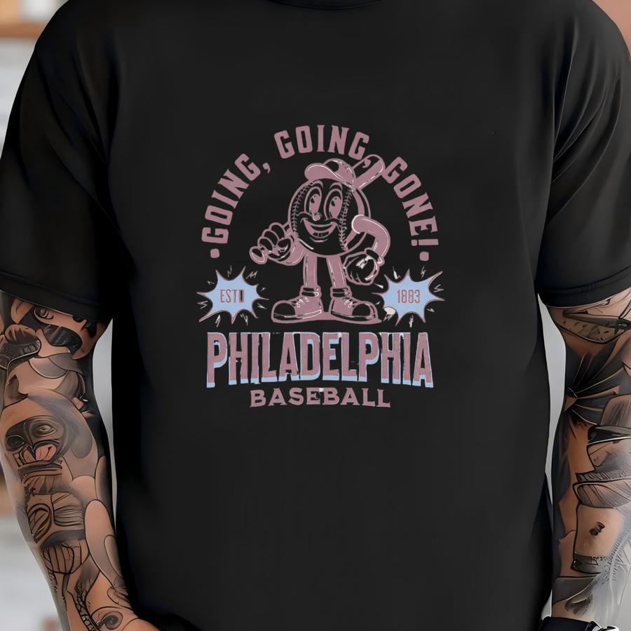 Retro Philadelphia Baseball Sweatshirt, Vintage 70s Mascot Crewneck, Sports Sweater, Baseball Fan Gift, Baseball Lover, 80s Phillie Merch T-shirt