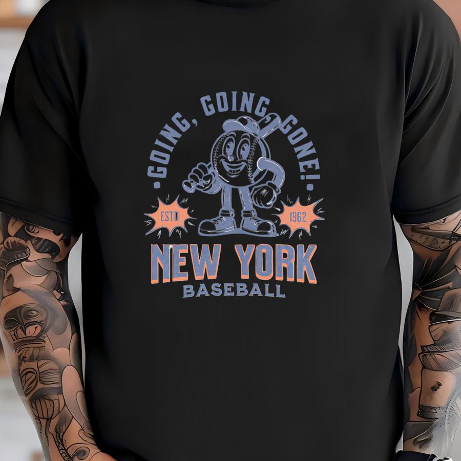 Retro New York 2 Baseball Sweatshirt, Vintage 70s Mascot Crewneck, Sports Sweater, Baseball Fan Gift, Baseball Lover, 80s Met Merch T-shirt