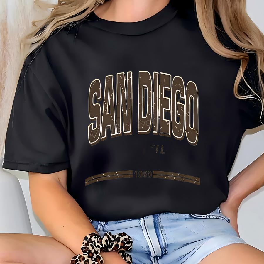 San Diego Baseball Long Sve Shirt, ®, Sd Baseball Shirt, Vintage Style, Baseball San Diego Tshirt, Sd Baseball Gift, Unisex T-shirt