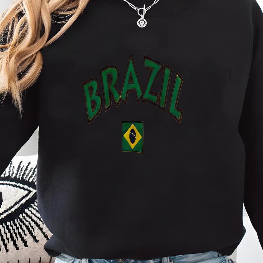 Y2k Brasil Tee X-large Vintage Brazil Y Tshirt Yellow Green Black Size Xl Sweatshirt