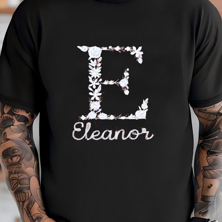 Floral Initial Baby Romper: Personalized Ruffle Dress T-shirt