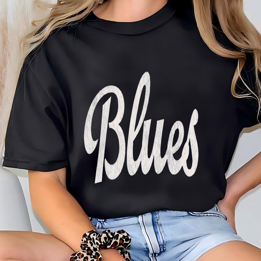 Blues Shirt Blues Game Day Tshirt Blues T Shirt Blues Tee For Women Blues Spirit Wear T-shirt