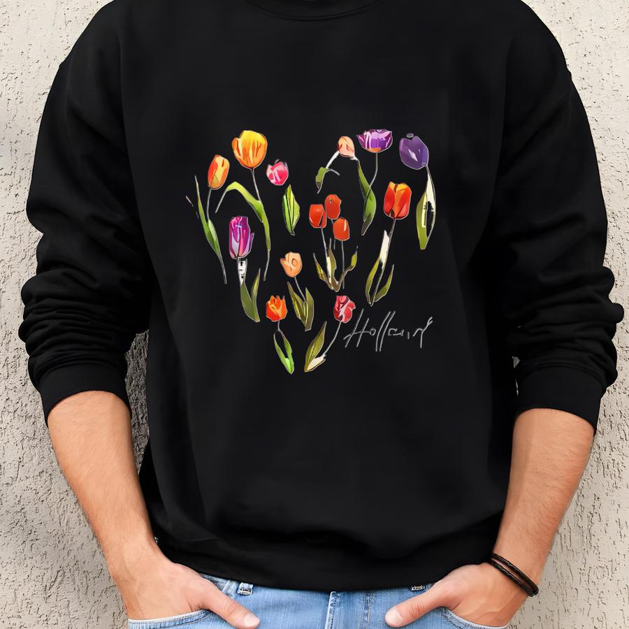 Holland Tshirt Vneck Holland Michigan Ladies Tulip Lover Shirt Tulip Festival Tshirt For Her Tulip Gardener Spring Tshirt Love Tulips Womens Sweatshirt
