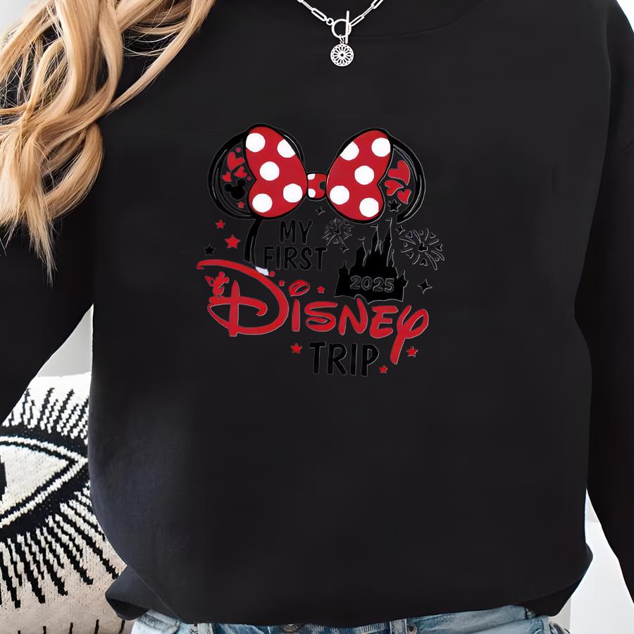 My First Trip 2025 Shirt, First World Vacation Tee, Family Matching Shirt, Cute Baby Trip Outfit Sweatshirt