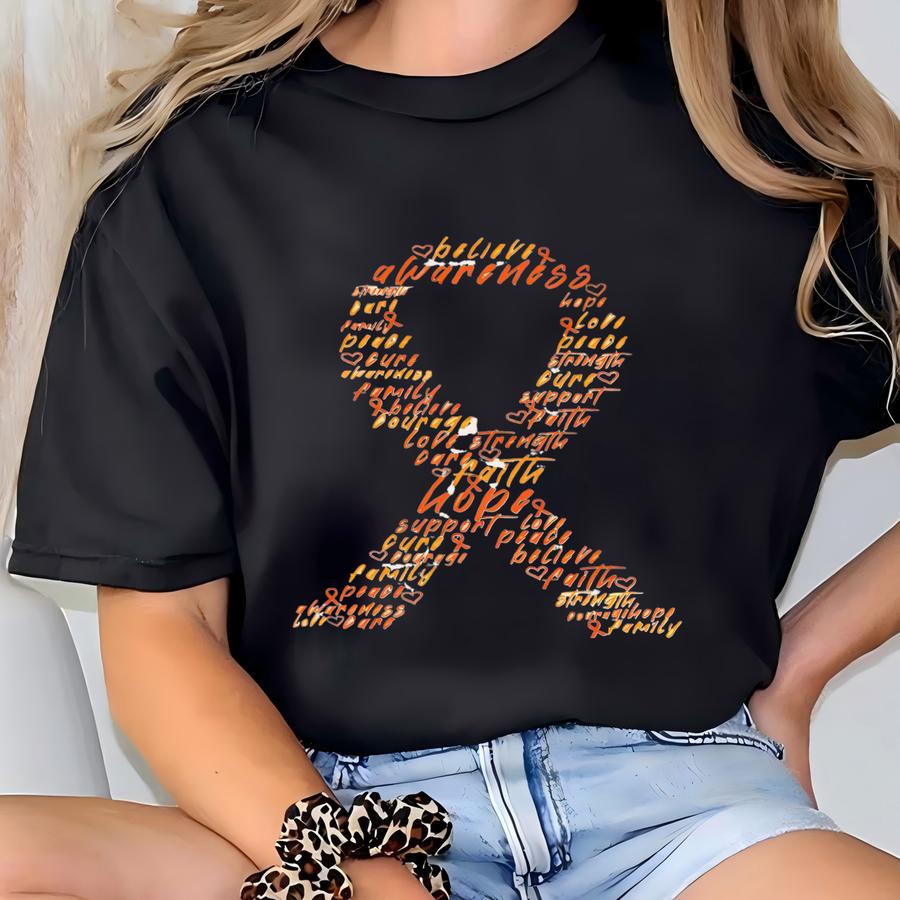 Leukemia Cancer Awareness Shirt, Cancer Team Hoodie, Cancer Support Gifts, Leukemia Warrior Shirt, Cancer Ribbon Tee, Hope Shirt, Faith Tee T-shirt