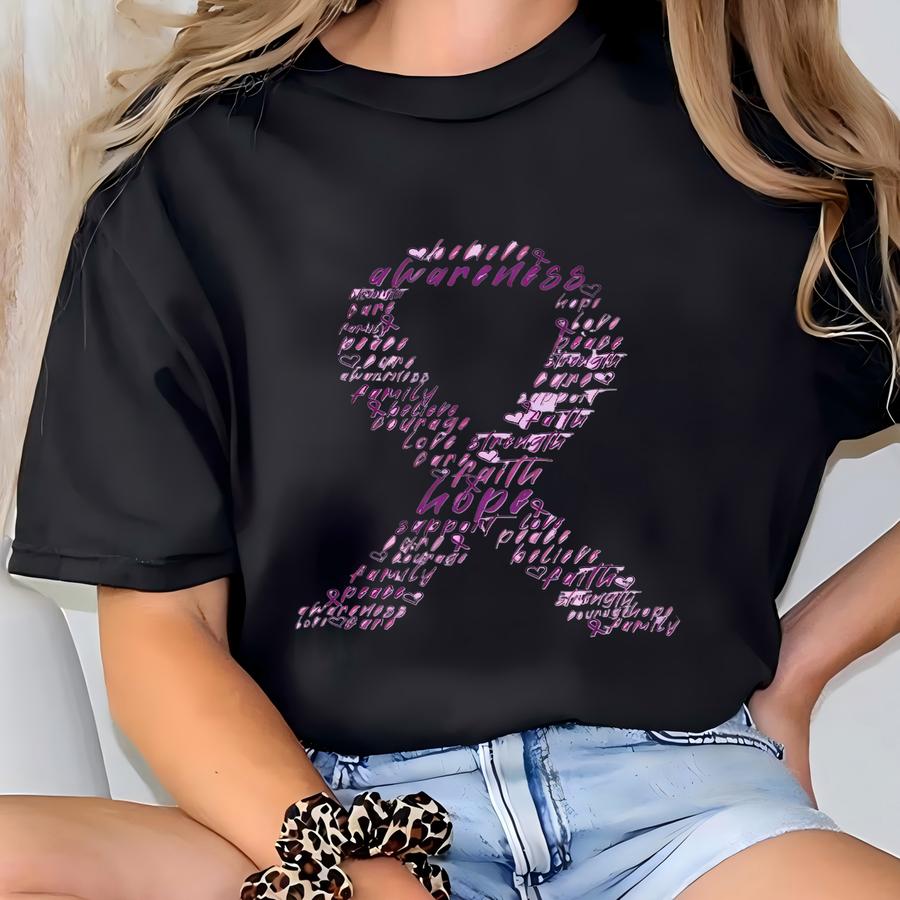 Pancreatic Cancer Ribbon Shirt, Cancer Team Hoodie, Cancer Support Gifts, Pancreatic Warrior Shirt, Cancer Awareness Tee, Hope Shirt, Faith T-shirt
