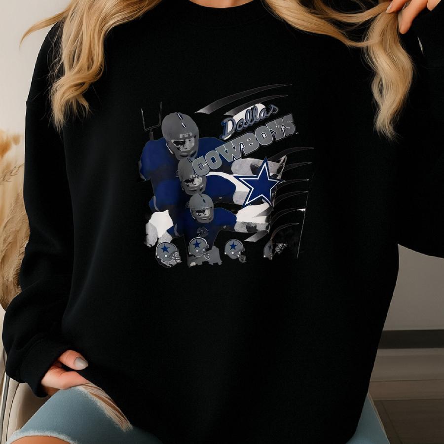 90's Cowboys Crewneck Sz L (a8796) Sweatshirt