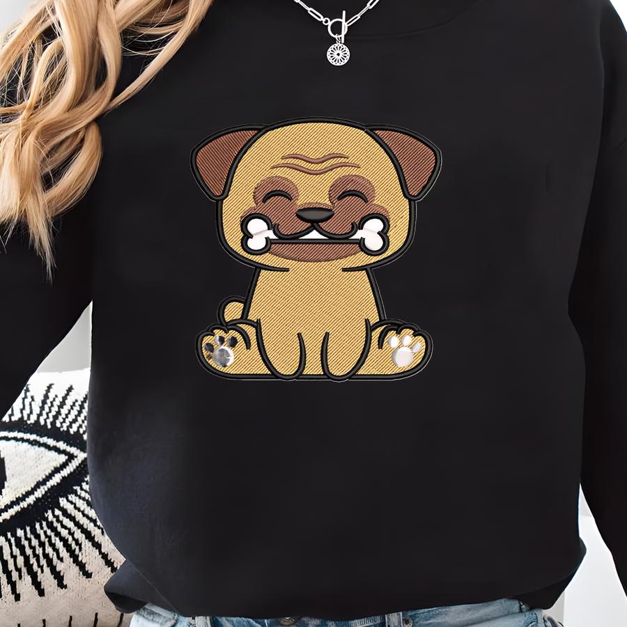 Pug Y Design, Machine Y Designs, Y Pattern, Y Files, Baby Y Designs, Dog, Digital Download Sweatshirt