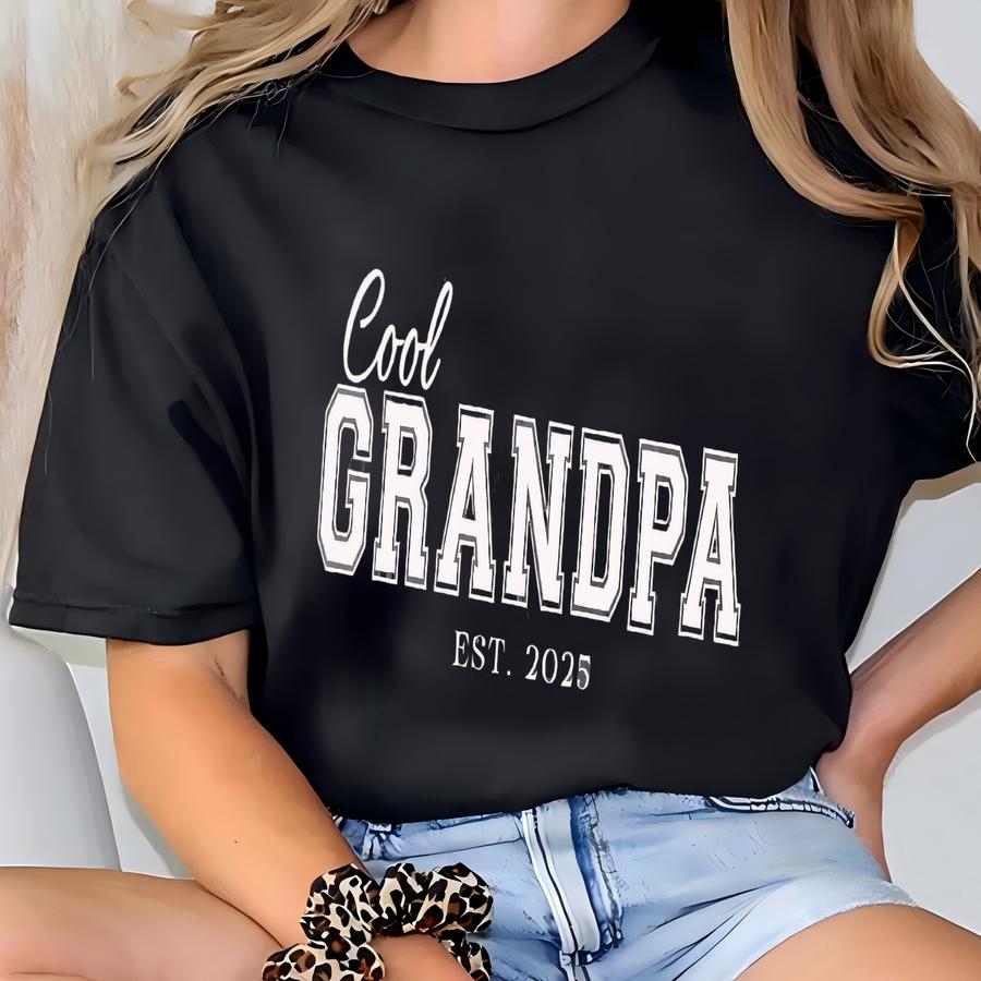 ® Cool Grandpa Est Shirt, Cool Poppy Shirt, Dad Life Tshirt, Father's Day Shirt, Best Dad Shirt, Gift For New Grandpa, Dad Tee T-shirt