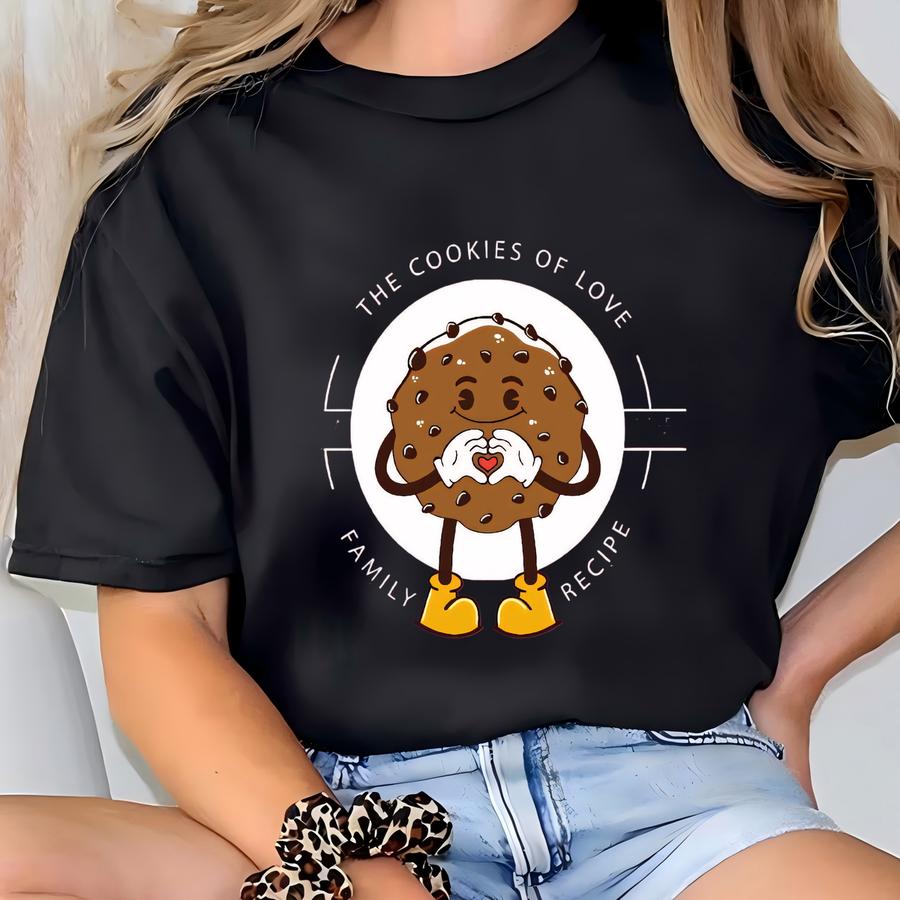 Cute Chocolate Cookie Shirt With Heart Hands Design, Family Recipe Cookie Lover Shirt , Original Dough Since 2000 Graphic Tee , Cookie Shirt T-shirt