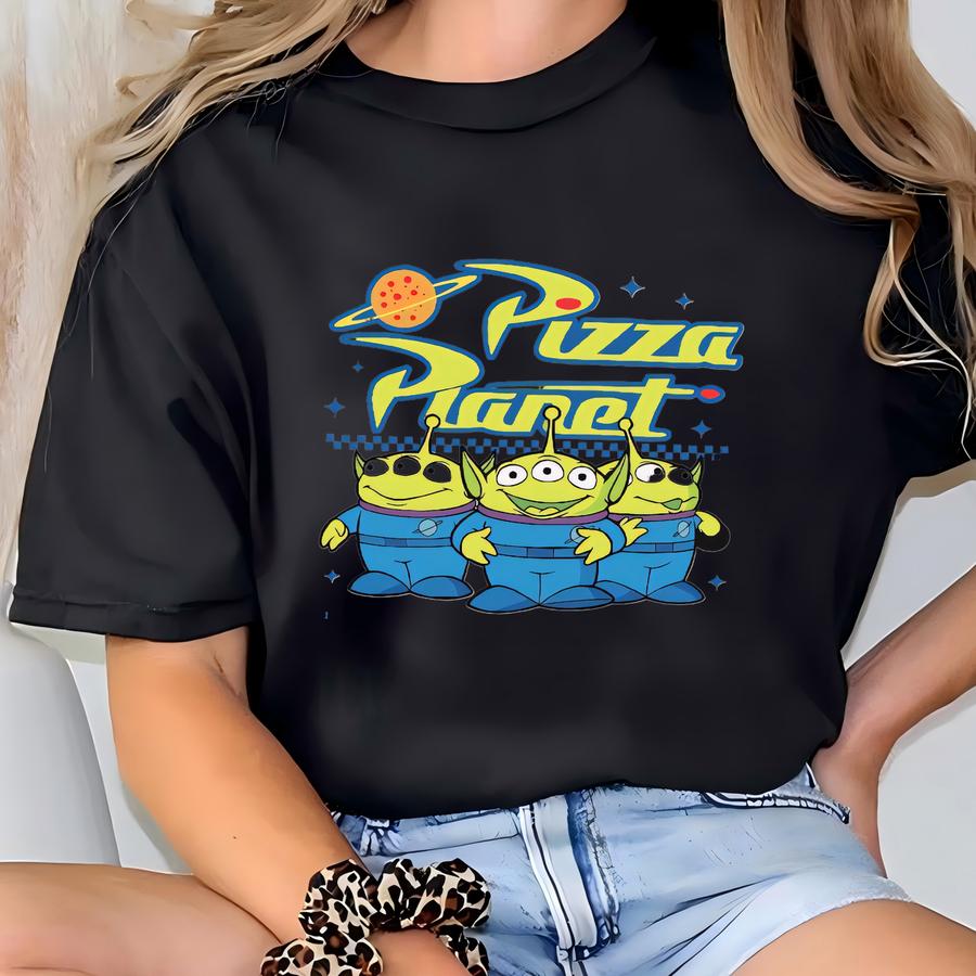 Aliens Pizza Planet Shirt, Funny Buzz Lightyear Aliens Shirt, Land Shirt, Family Trip Gifts T-shirt