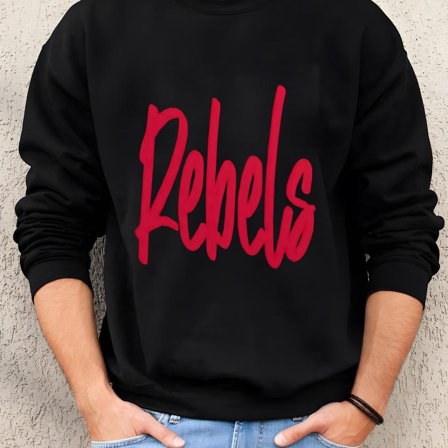 Mascot Sweatshirt: Custom Puff Print Apparel (school Or Team Name) Sweatshirt