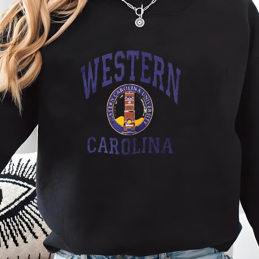 Vintage 90s Western Carolina University Sweatshirt, Western Carolina University Sweater, Western Carolina University Shirt Sweatshirt
