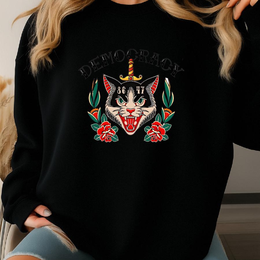 Has No Kings Black Cat Shirt, No Kings Shirt, Funny Political Meme Shirt Patriotic Shirt, Lady Liberty Shirt, Social Justice Shirt Sweatshirt