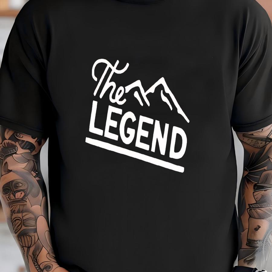 The Legend And The Legacy Mountain Shirt, Legend Dad Shirt, Camping Father Tee, Legend Dad Shir, Father's Day Shirt, The Legacy Son Hoodie T-shirt