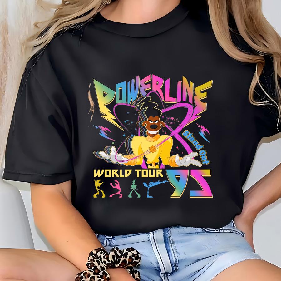 Vintage Powerline 95 Shirt, Stand Out Shirt, Powerline Max Goof, A Movie Shirt, Family Matching Trip, Father's Birthday Gift T-shirt