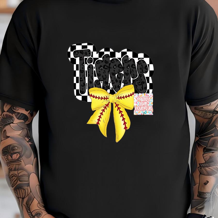 Tigers Mascot Softball Png: School Spirit Digital File T-shirt
